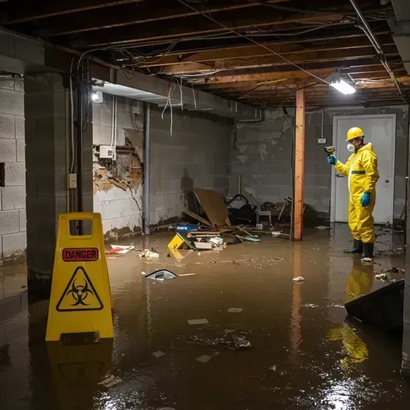 Flooded Basement Electrical Hazard in High Point, FL Property